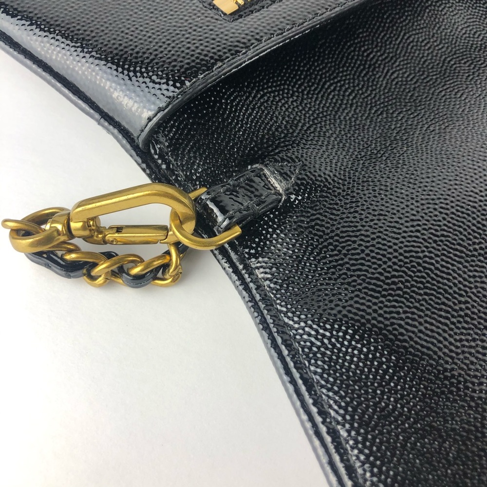 Tory Burch black patent leather clutch/crossbody - Picture 12 of 16